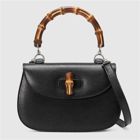 accessorio bamboo in pelle borsa gucci|Gucci bamboo handbags.